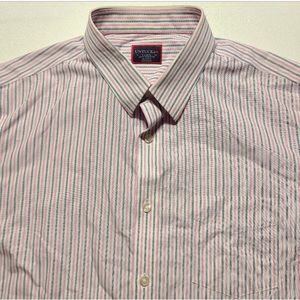 Untuckit Shirt Mens XL Slim Fit Pink Striped Long Sleeve Denning Button Down